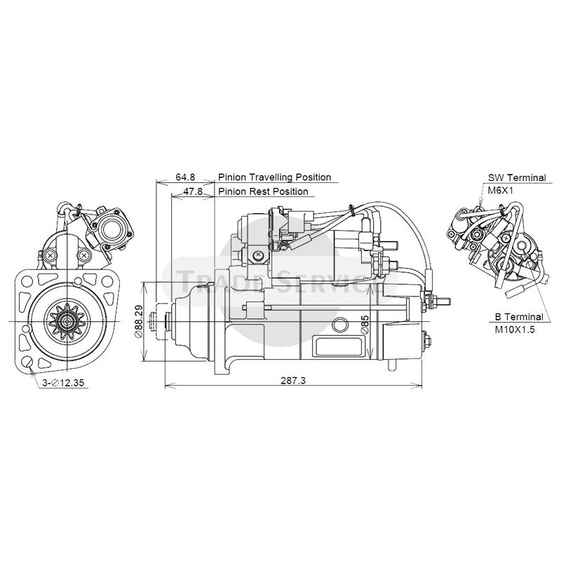 M8T62879 / M008T62879 (AM) Mitsubishi Anlasser