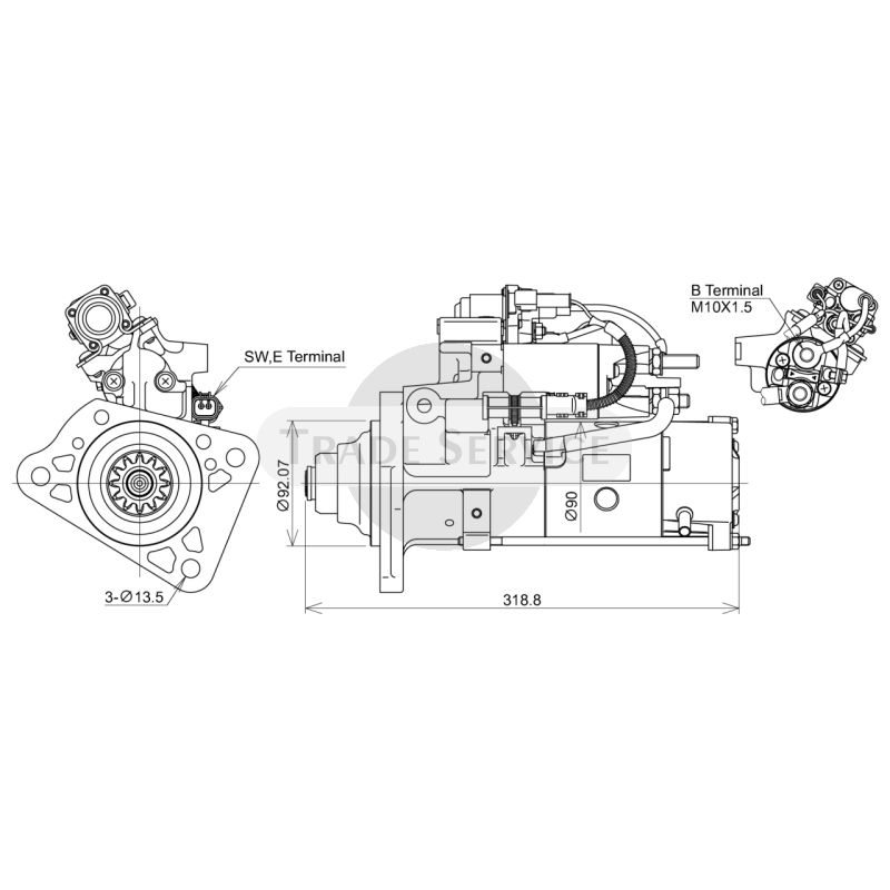 M9T65571 Mitsubishi Anlasser