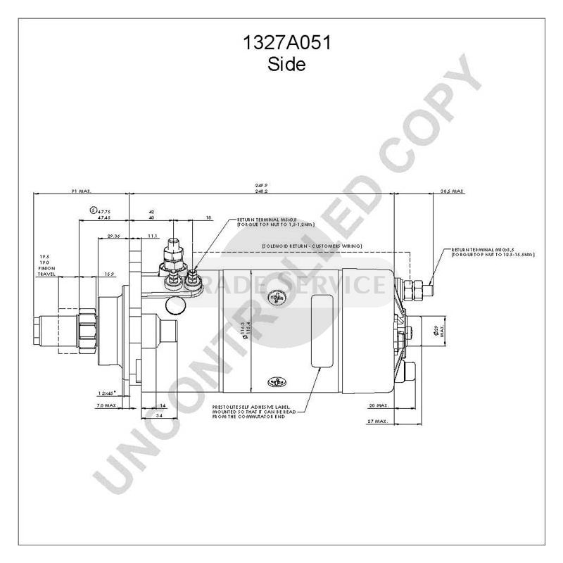 1327A051 Prestolite Anlasser