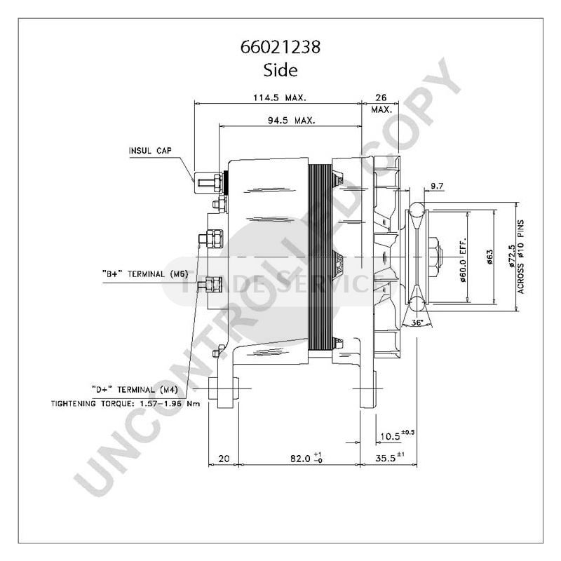 66021238 Prestolite Generator