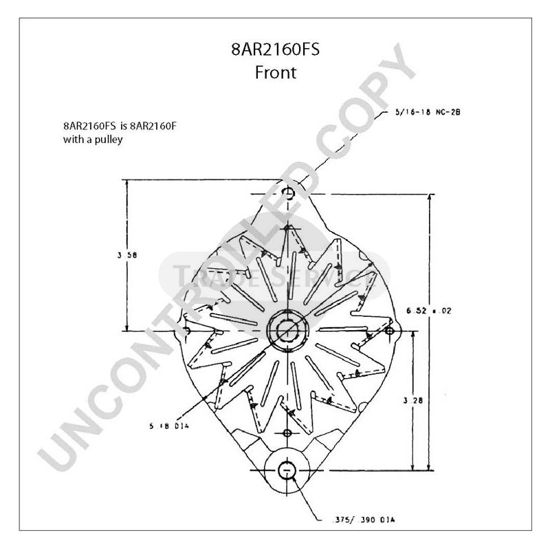 8AR2160FS Prestolite Generator