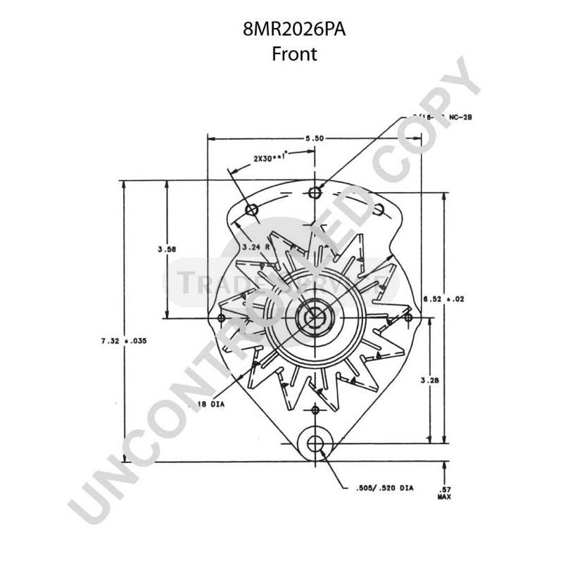 8MR2026PA Prestolite Generator