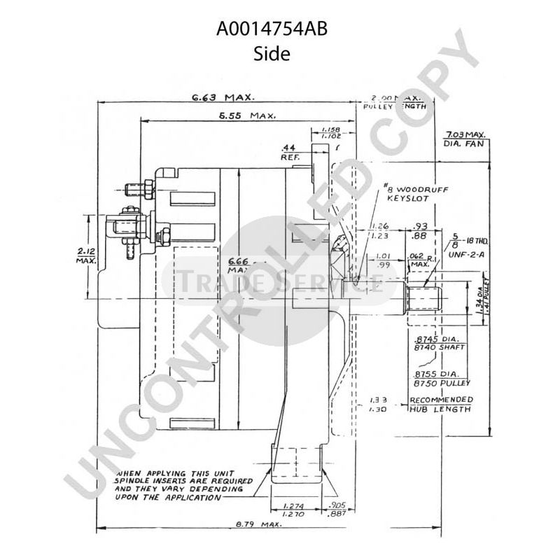 A0014754AB Prestolite Generator