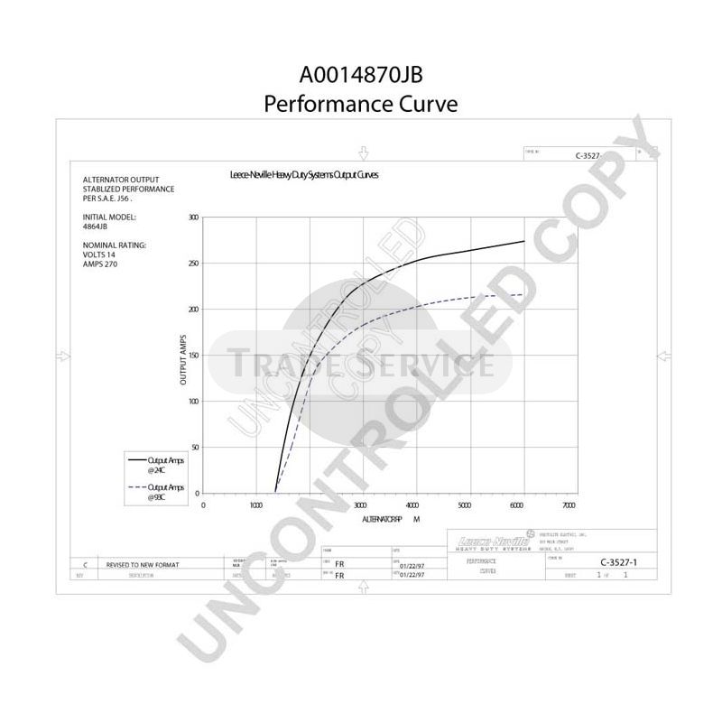 A0014870JB Prestolite Generator