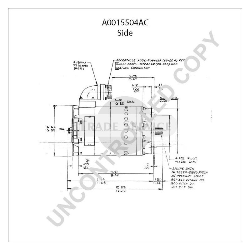 A0015504AC Prestolite Generator