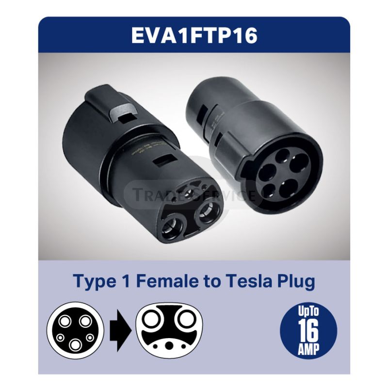 Type 1 Female To Tesla Plug cable adaptor 16A