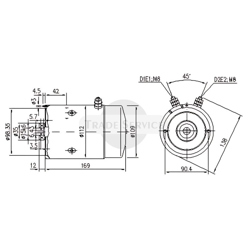 11.212.940 AMJ5268 MM333 MAHLE (Letrika, Iskra) DC-Motor (11212940)