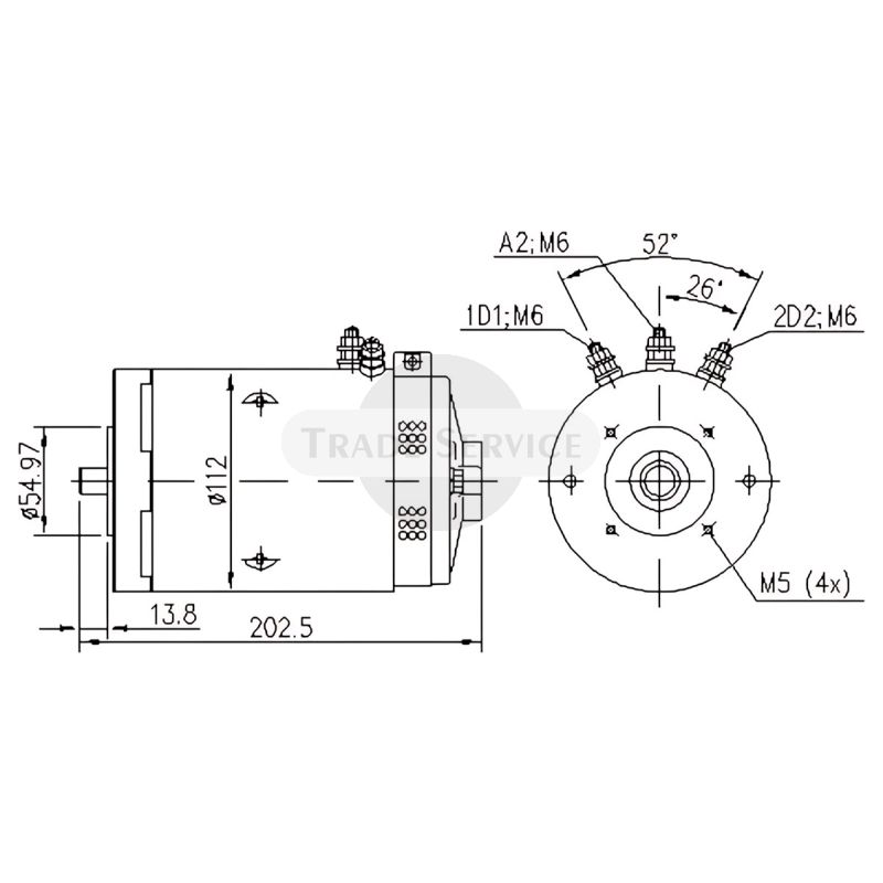 11.216.757 AMJ4568 MM405 MAHLE (Letrika, Iskra) DC-Motor (11216757)
