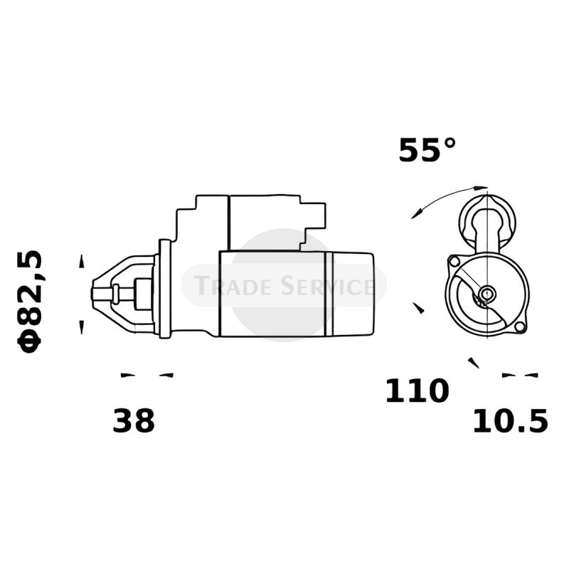 11.132.279 AZE4266 MS649 MAHLE (Letrika, Iskra) Anlasser (11132279)