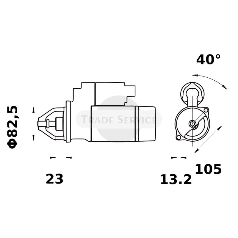 11.132.182 AZE4254 MS647 MAHLE (Letrika, Iskra) Anlasser (11132182)