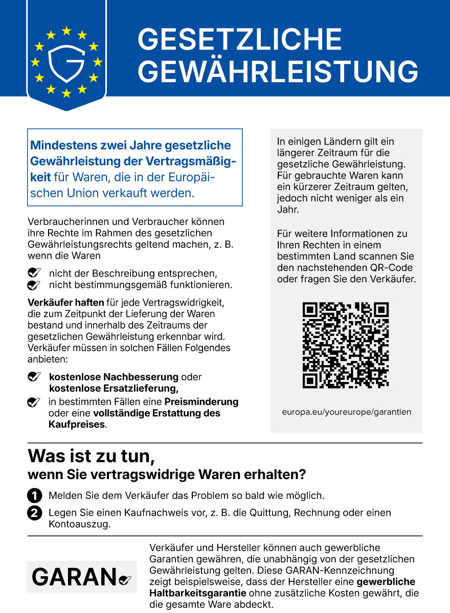 EU Gesetzliche Gewährleistung